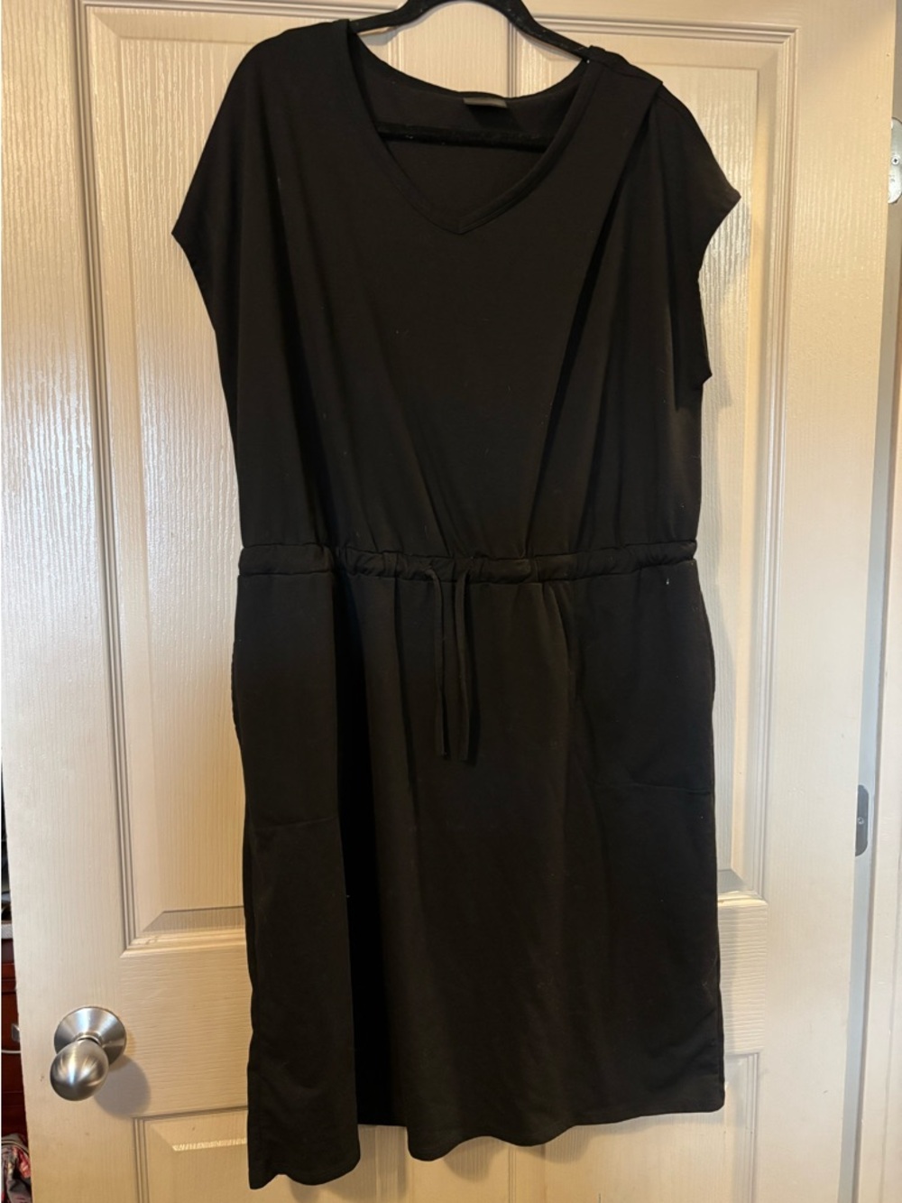 Women’s Black Drawstring Waist Dress